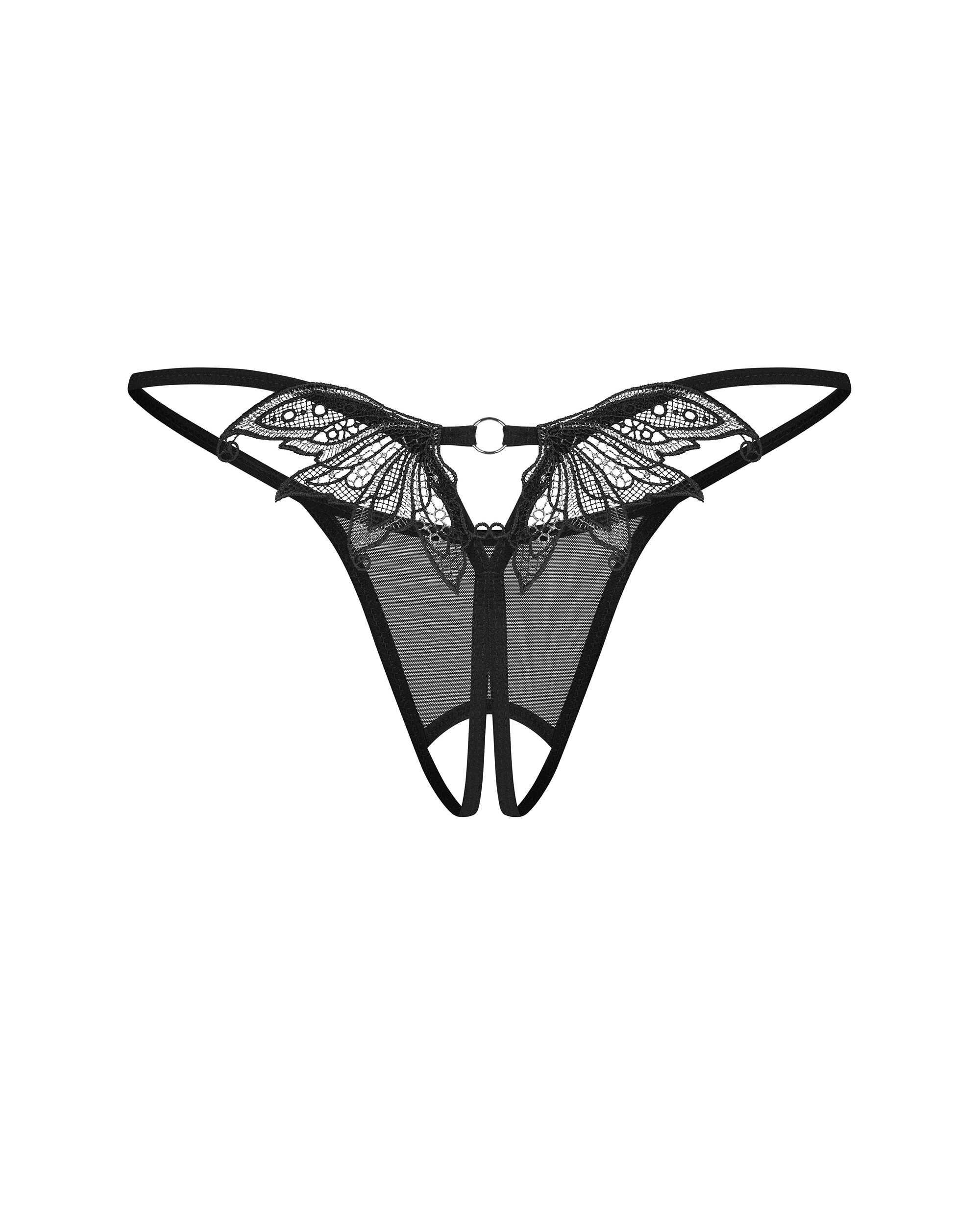 Zaliya string ouvert noir – Image 9