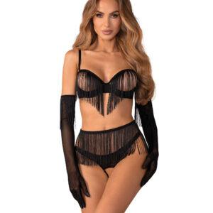 Rossay ensemble ouvert 4 pièces - Noir