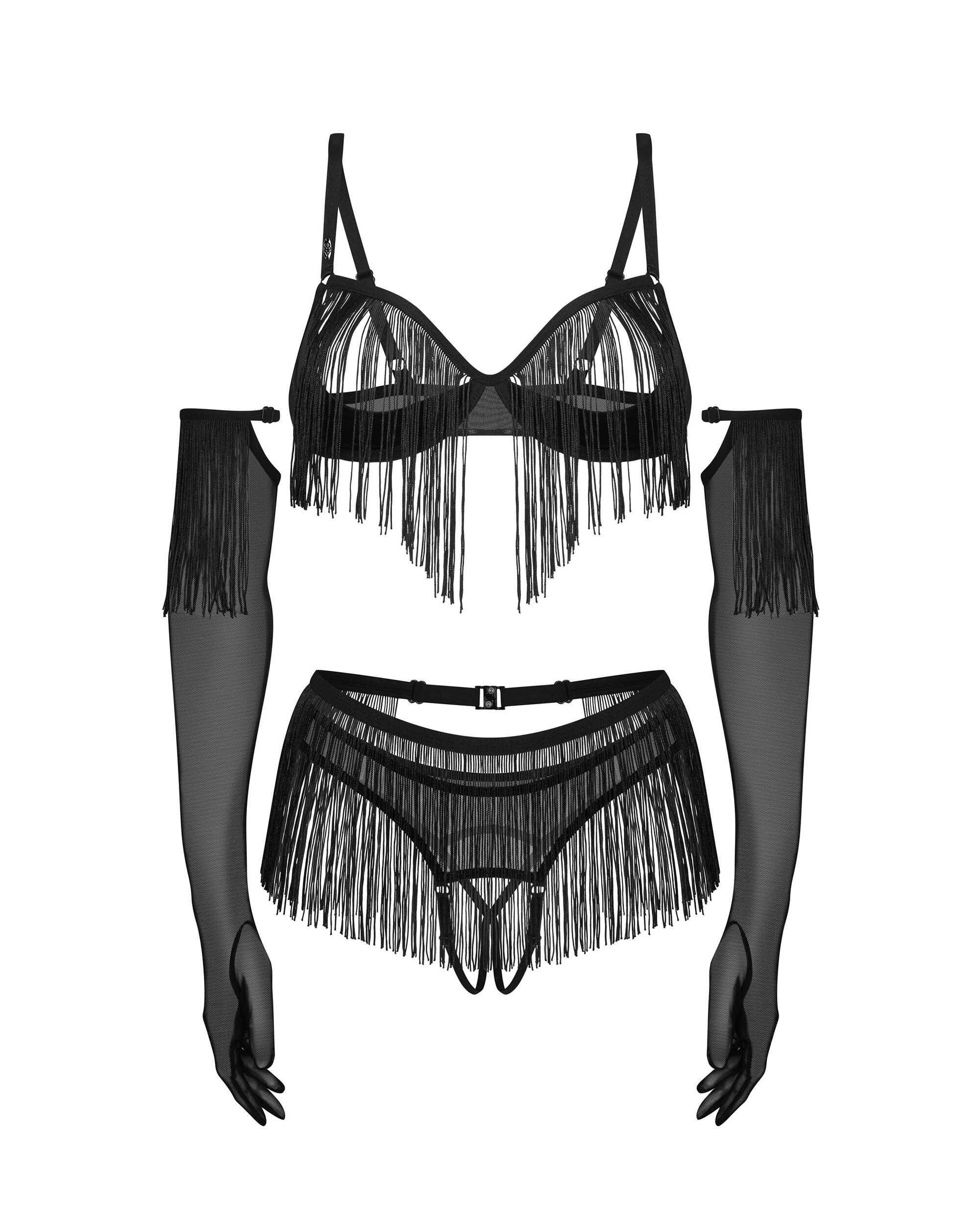 Rossay ensemble ouvert 4 pièces - Noir – Image 8