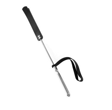 Cravache Métal Courte mèche Longue Noir