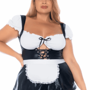 Costume sexy soubrette grande taille 3 pièces