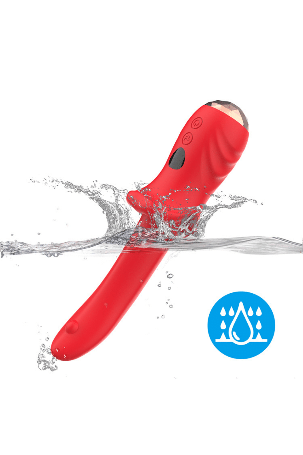 Vibromasseur Rouge Ultra-Souple KISS