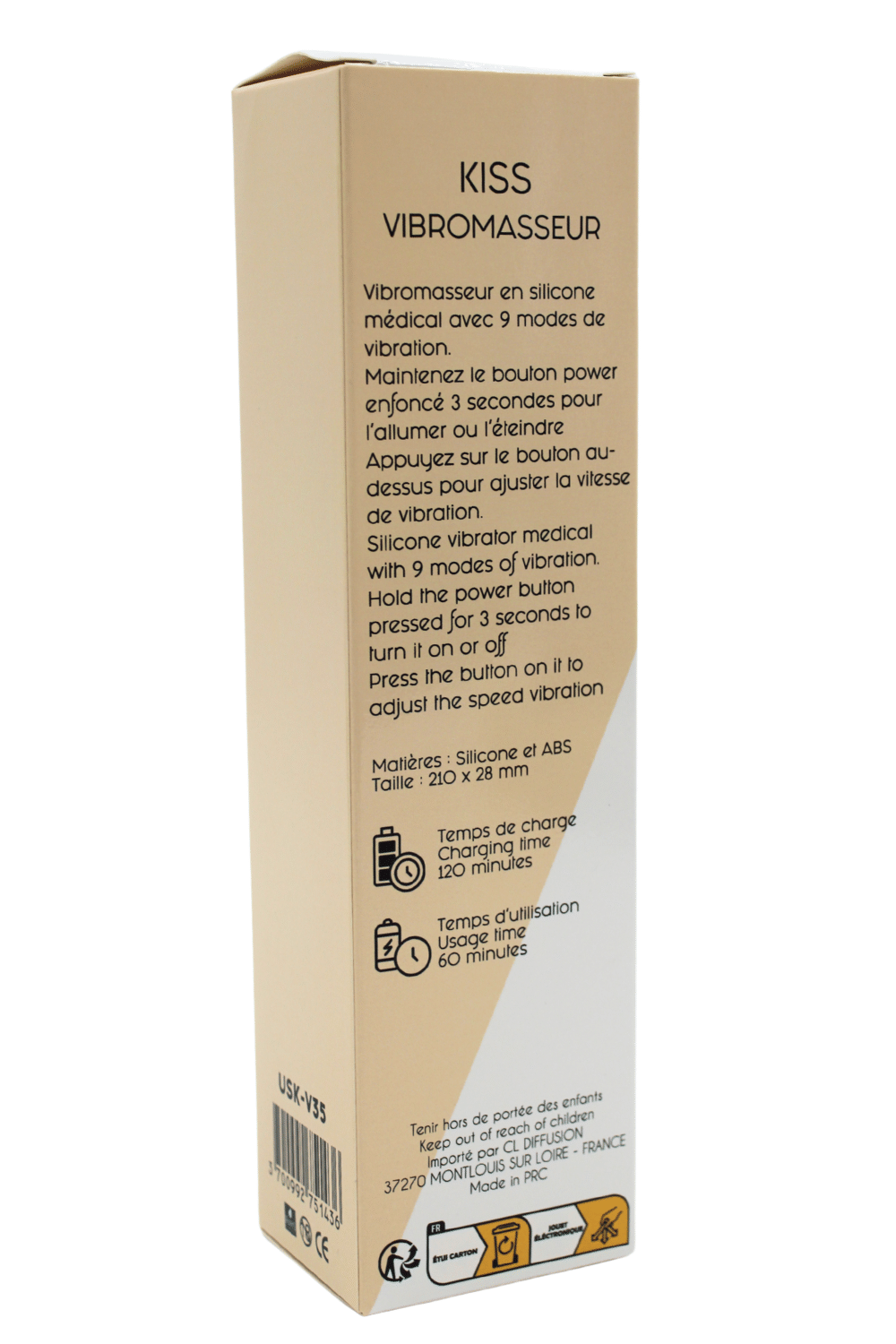 Vibromasseur Rouge Ultra-Souple KISS