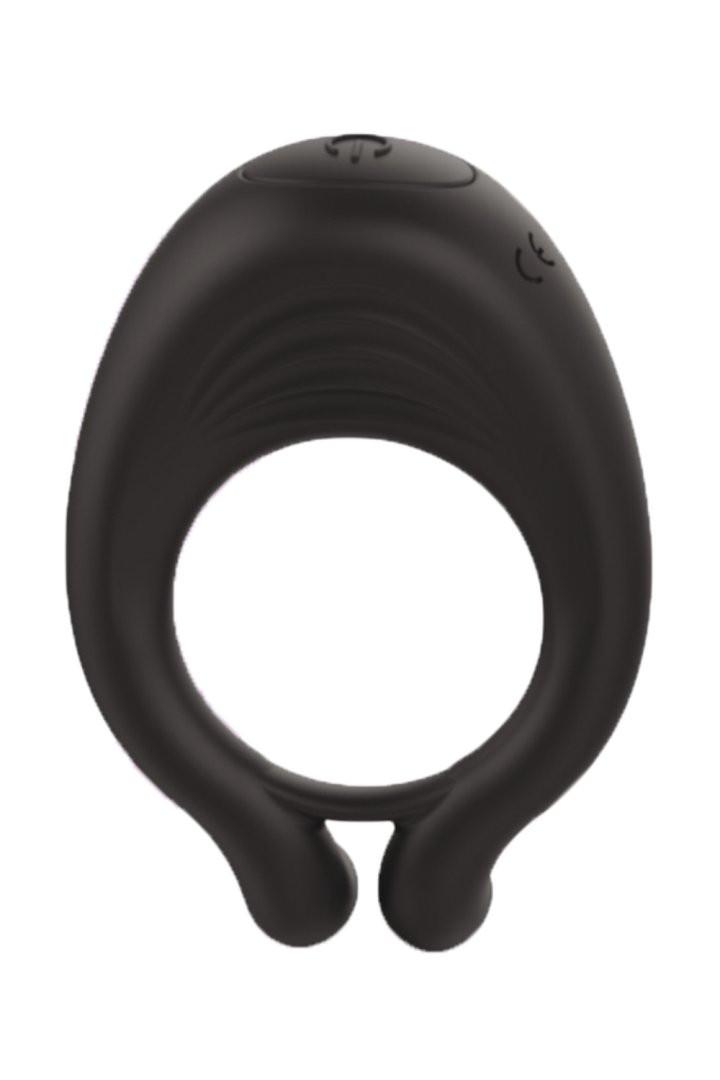 OCTAVE, Cockring Noir dans un silicone médical doux avec 1 mode de vibration