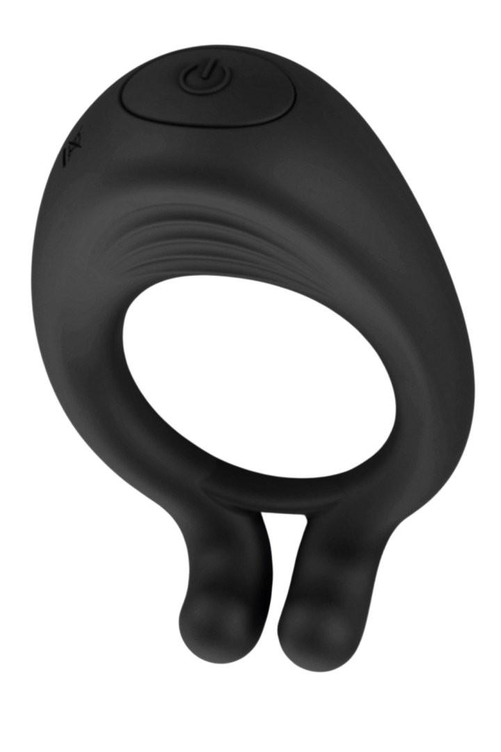 OCTAVE, Cockring Noir dans un silicone médical doux avec 1 mode de vibration