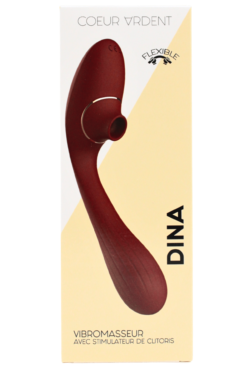 Stimulateur Clitoridien Vibromasseur Point G 2-en-1 DINA Bordeaux