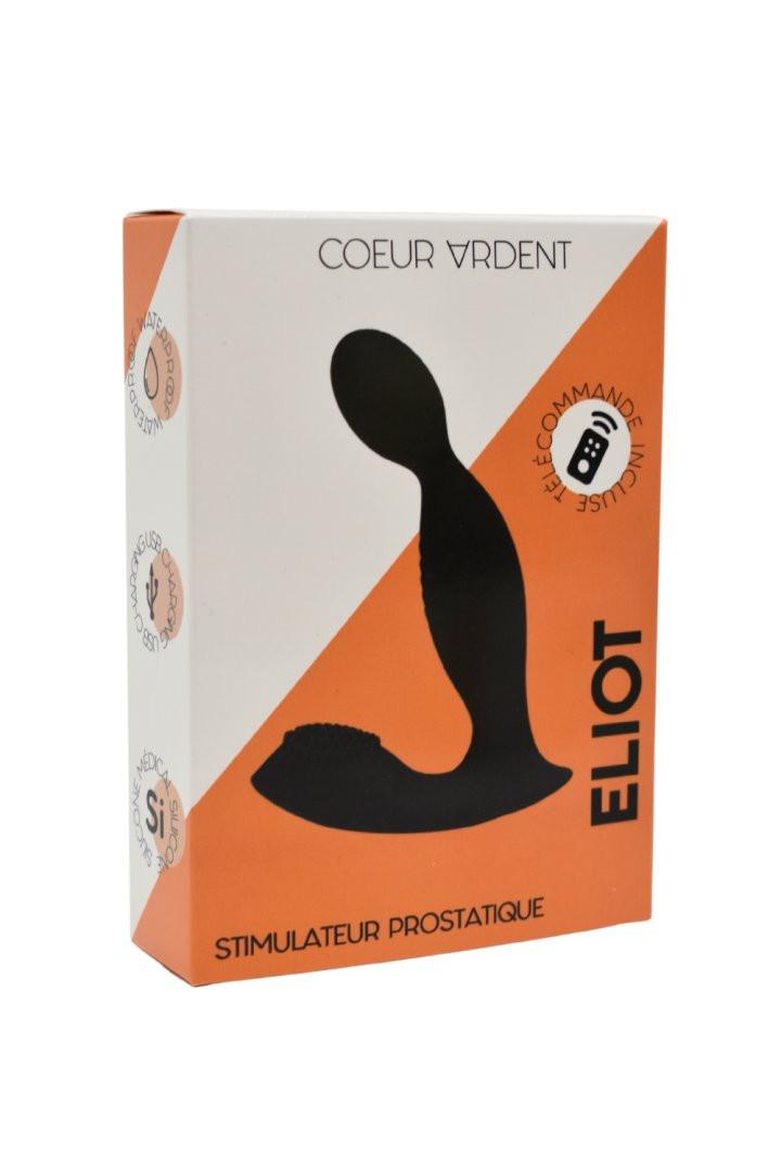 ELIOT, Stimulateur de prostate USB, avec télécommande, en silicone médical