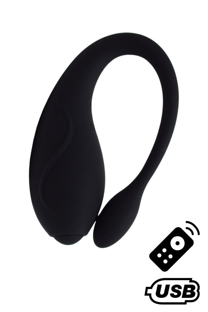 TANDEM Noir, stimulateur pour couple USB avec télécommande en silicone médical