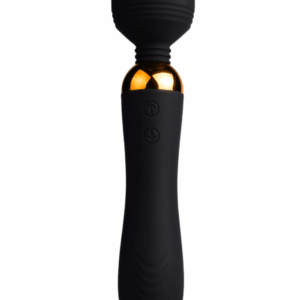 SHAKE Noir, Vibromasseur Wand USB en silicone médical avec 2 puissants moteurs indépendants