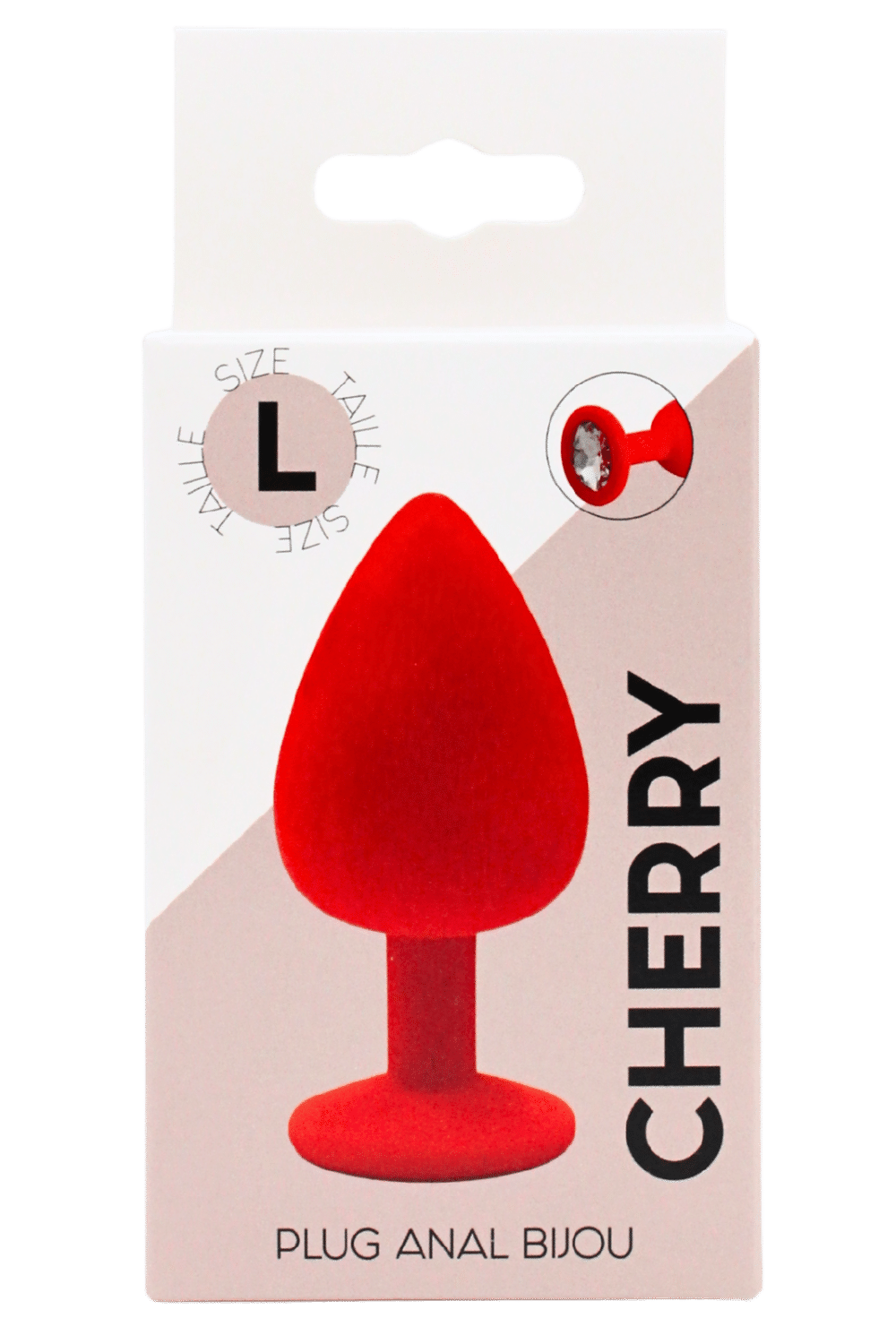 Plug rouge bijou cristal Large CHERRY