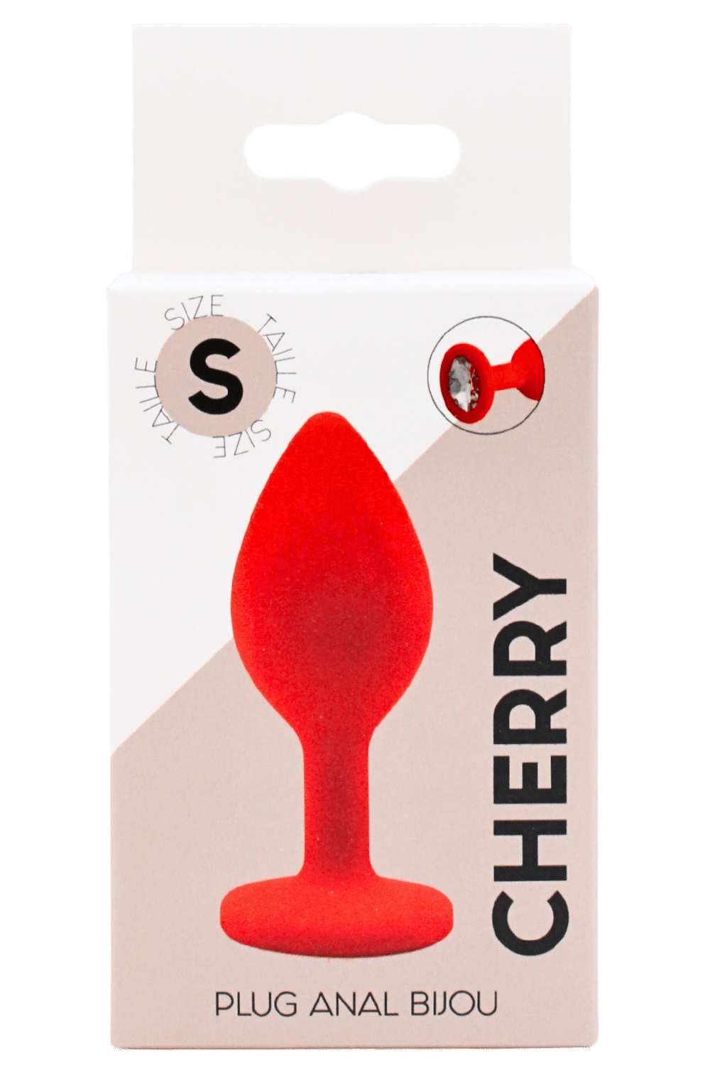 Plug rouge bijou cristal Small CHERRY