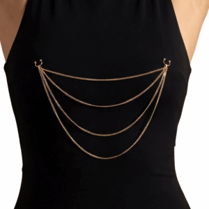 bijou pinces tétons avec 4 chainettes doré rose