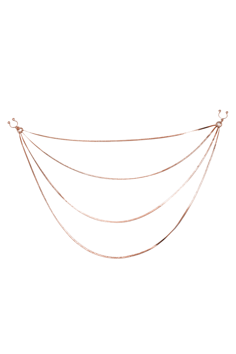 bijou pinces tétons avec 4 chainettes doré rose