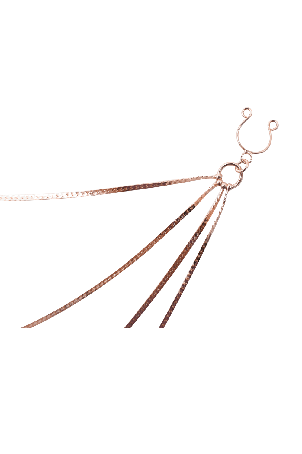 bijou pinces tétons avec 4 chainettes doré rose
