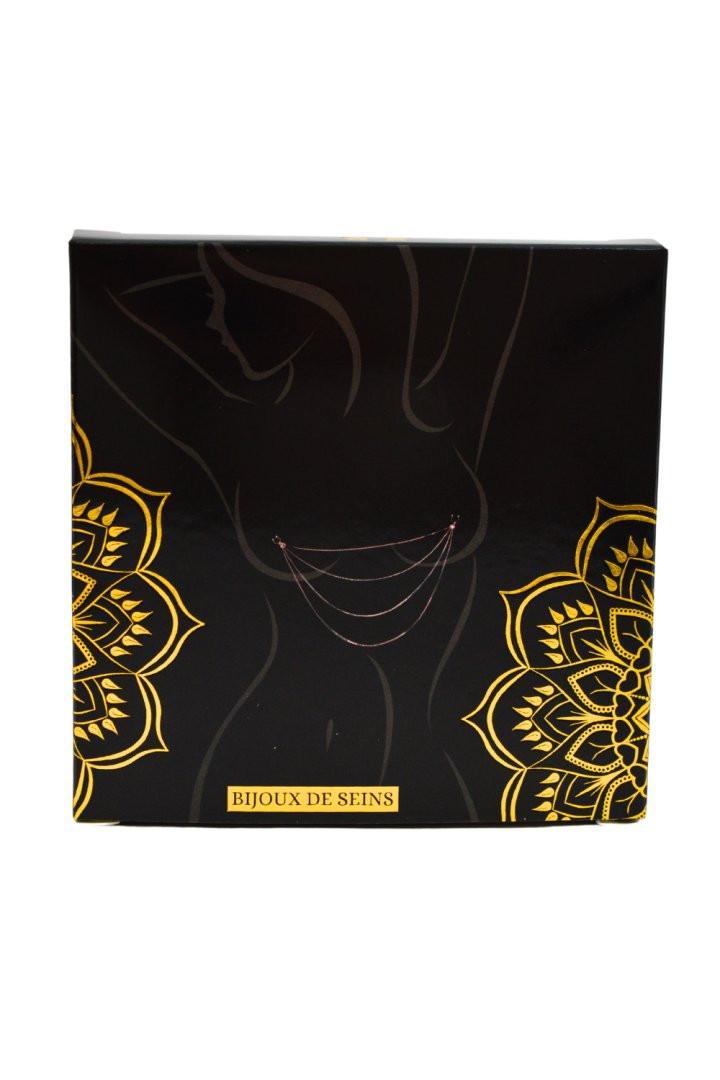 bijou pinces tétons avec 4 chainettes doré rose