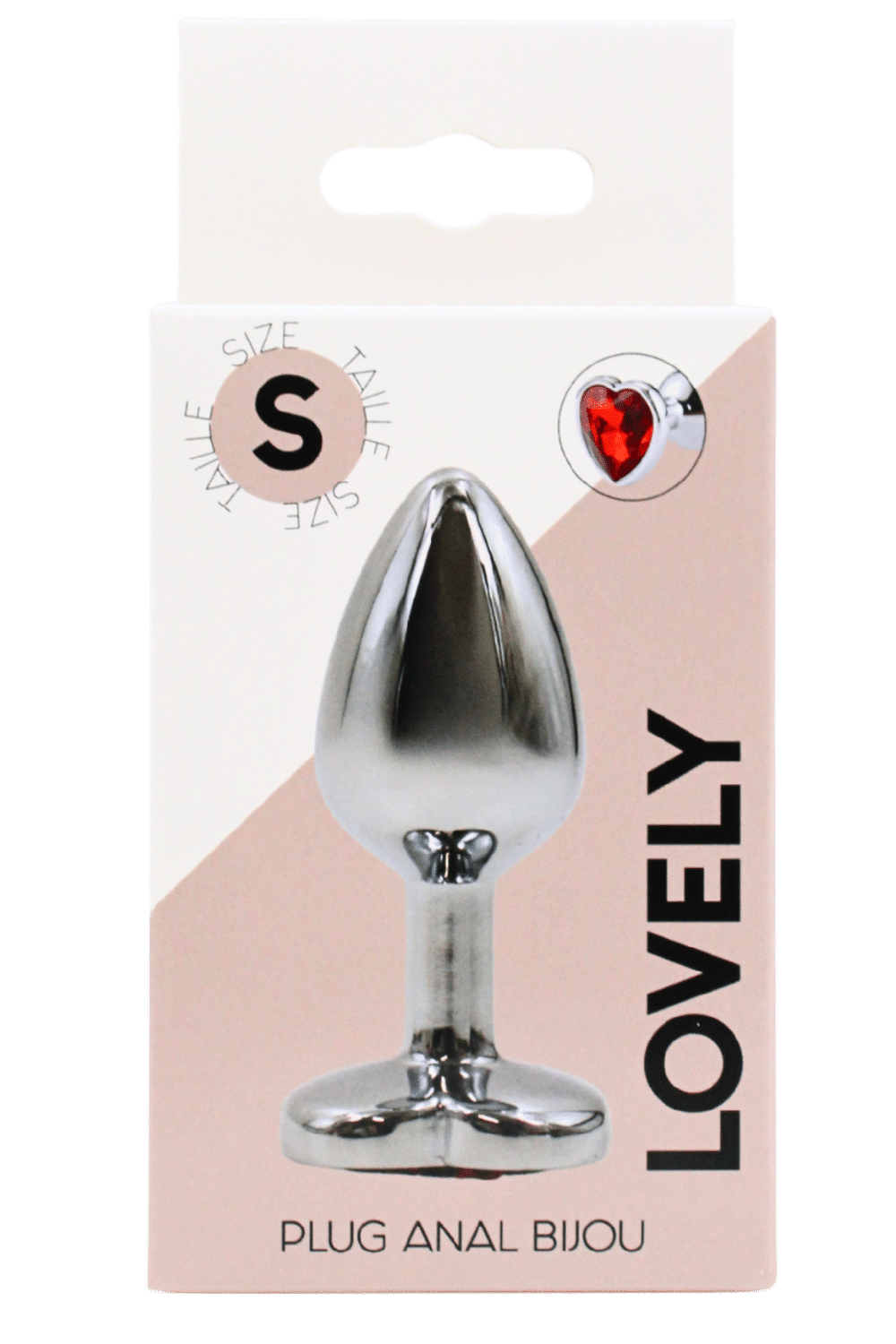 Plug bijou coeur en aluminium bijou rouge Small LOVELY