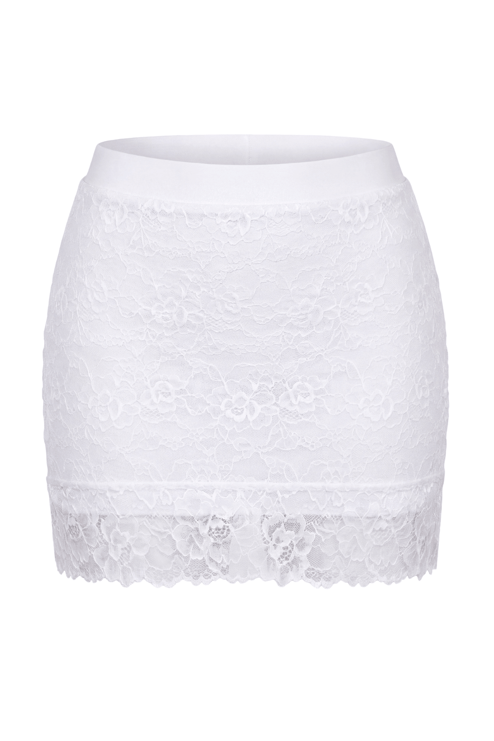 Jupe courte blanche Camélia