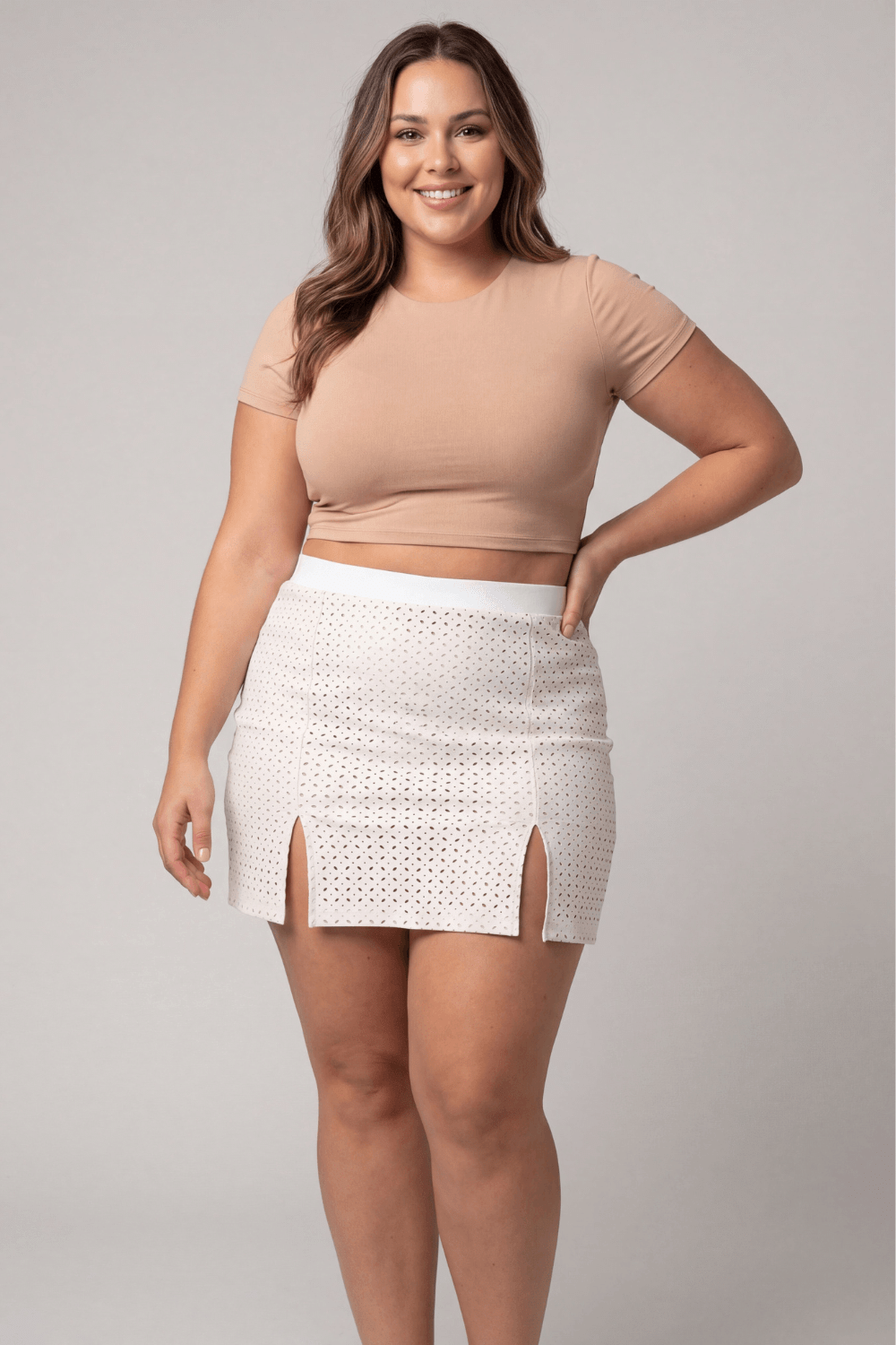 Jupe courte blanche Cassandra