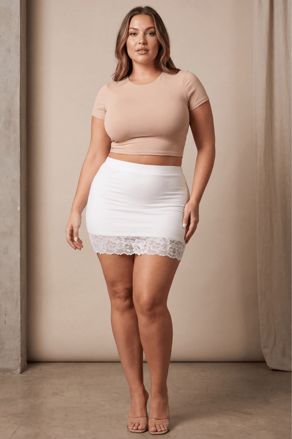 Jupe courte blanche Marina