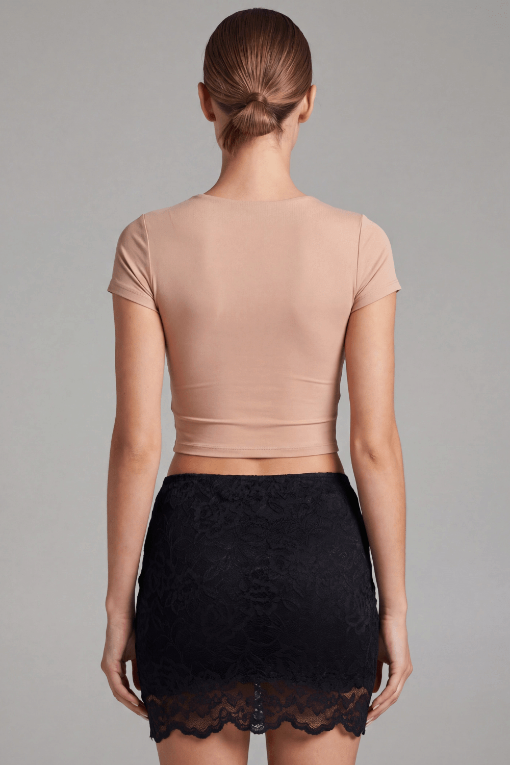 Jupe courte noire Camélia