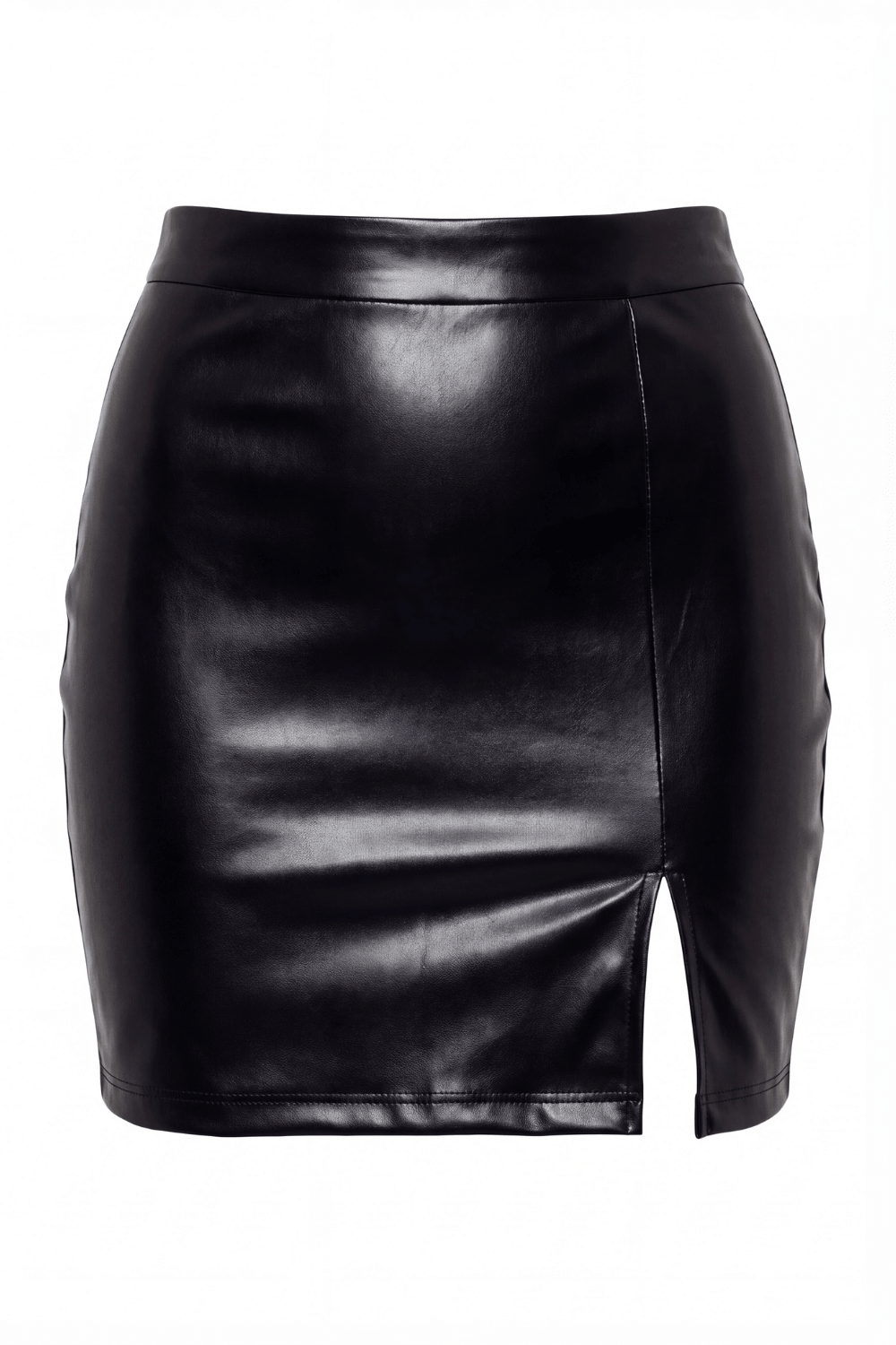Jupe sexy courte noire wetlook Alessia