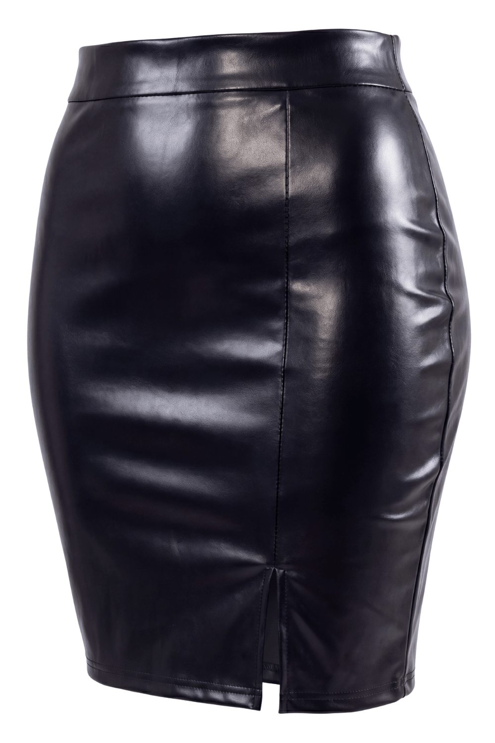 Jupe sexy longue noire wetlook Inaya