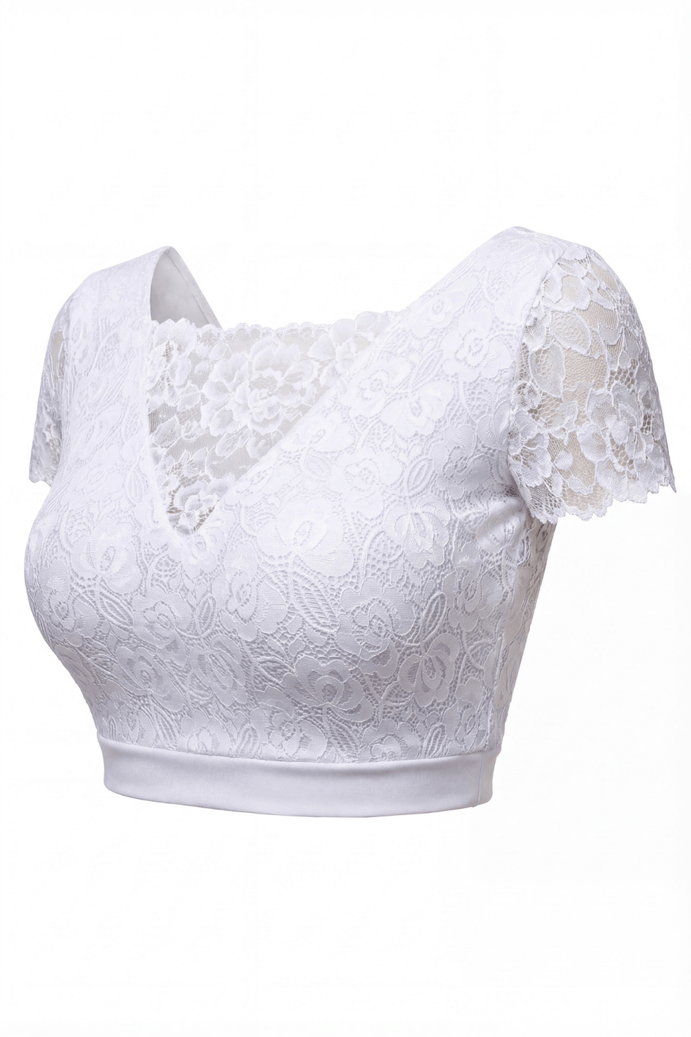 Top sexy court blanc bi matière réversible