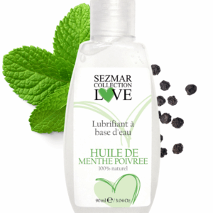 Lubrifiant à base d&rsquo;eau 100% naturel Menthe poivrée 90 ml