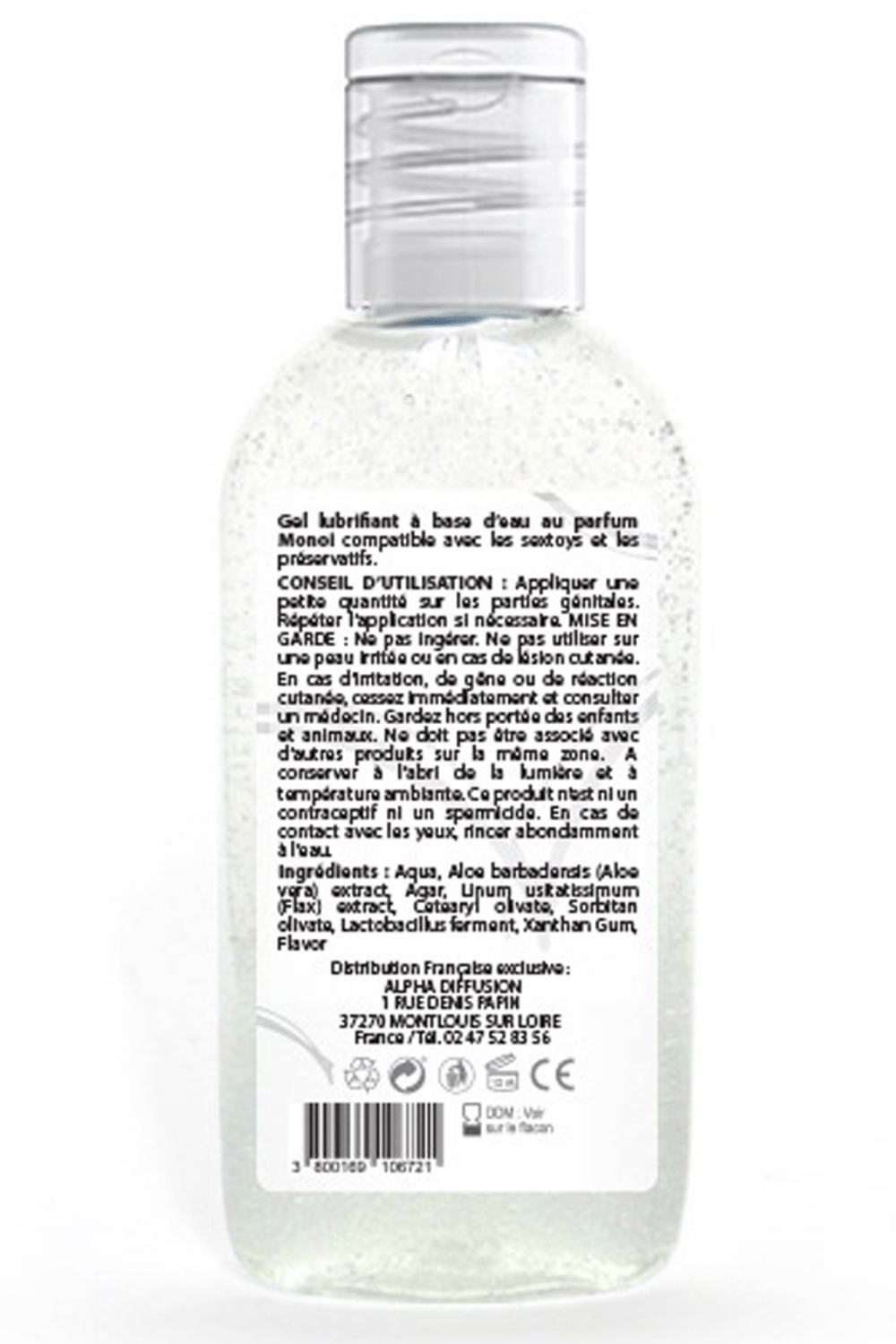 Lubrifiant à base d’eau 100% naturel Monoï 90 ml