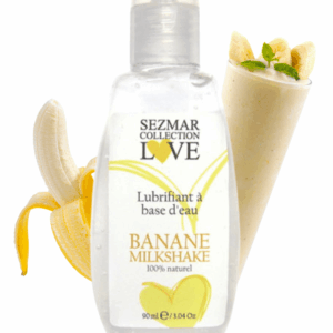 Lubrifiant à base d&rsquo;eau 100% naturel Banane Milkshake 90 ml