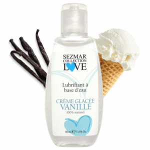 Lubrifiant à base d’eau 100% naturel Crème glacée vanille 90 ml