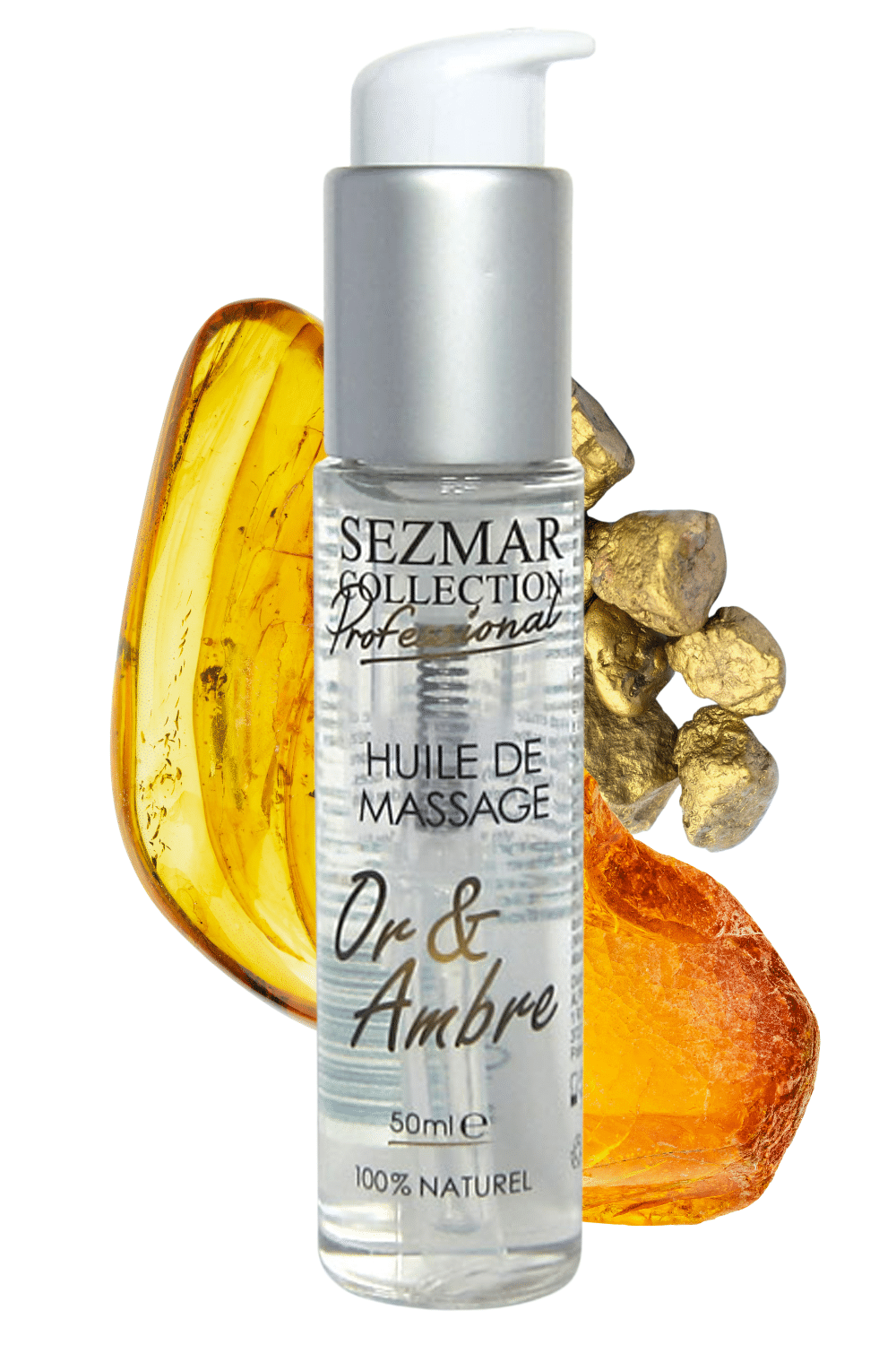 Huile de massage professionnelle Or Ambre 100% naturelle 50 ml