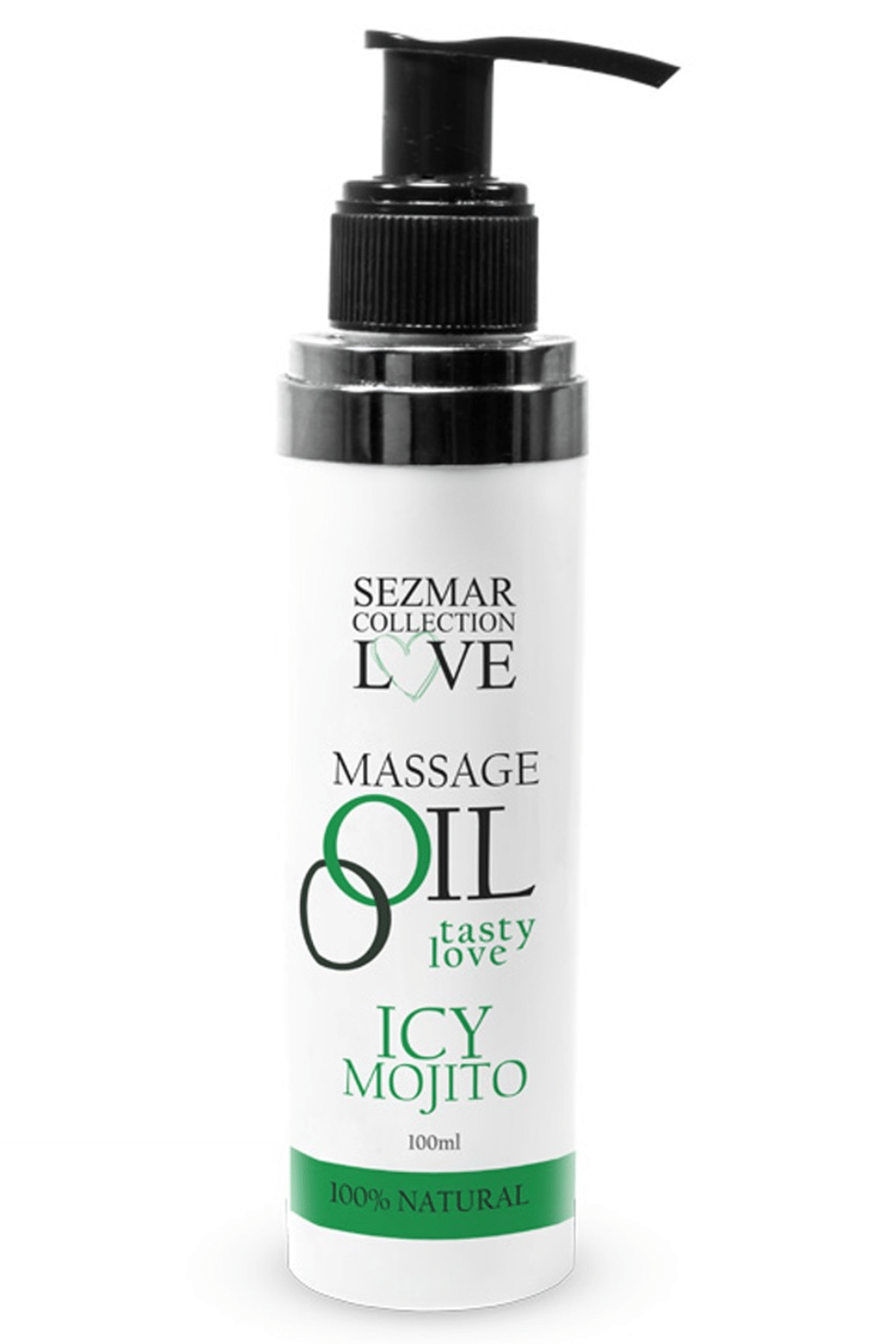 Huile de massage comestible mojito menthe 100ml 100% naturelle