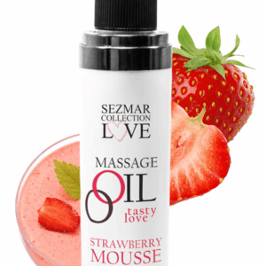 Huile de massage comestible mousse de fraise 100ml 100% naturelle