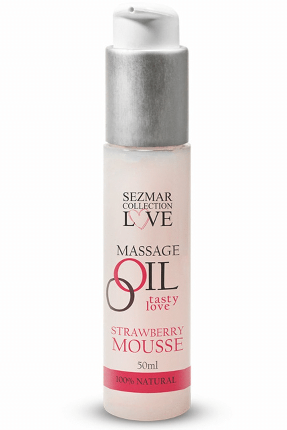 Huile de massage comestible mousse de fraise 50ml