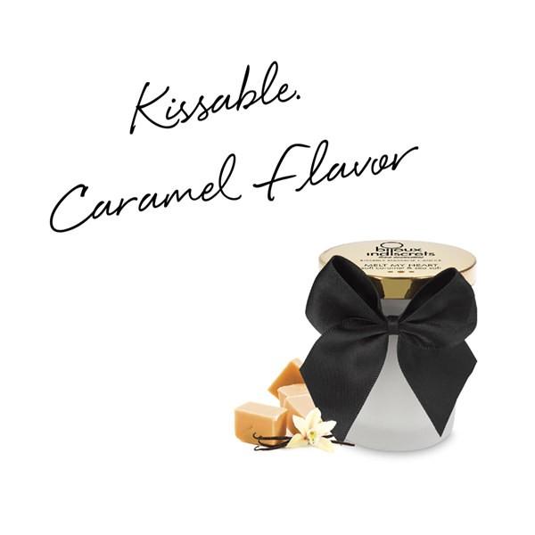 Bougie de massage embrassable – Caramel doux
