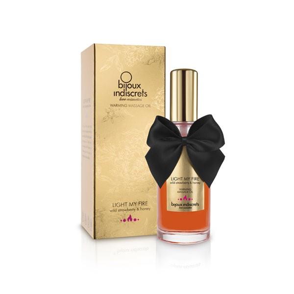 Huile de massage embrassable chauffante – Fraise sauvage