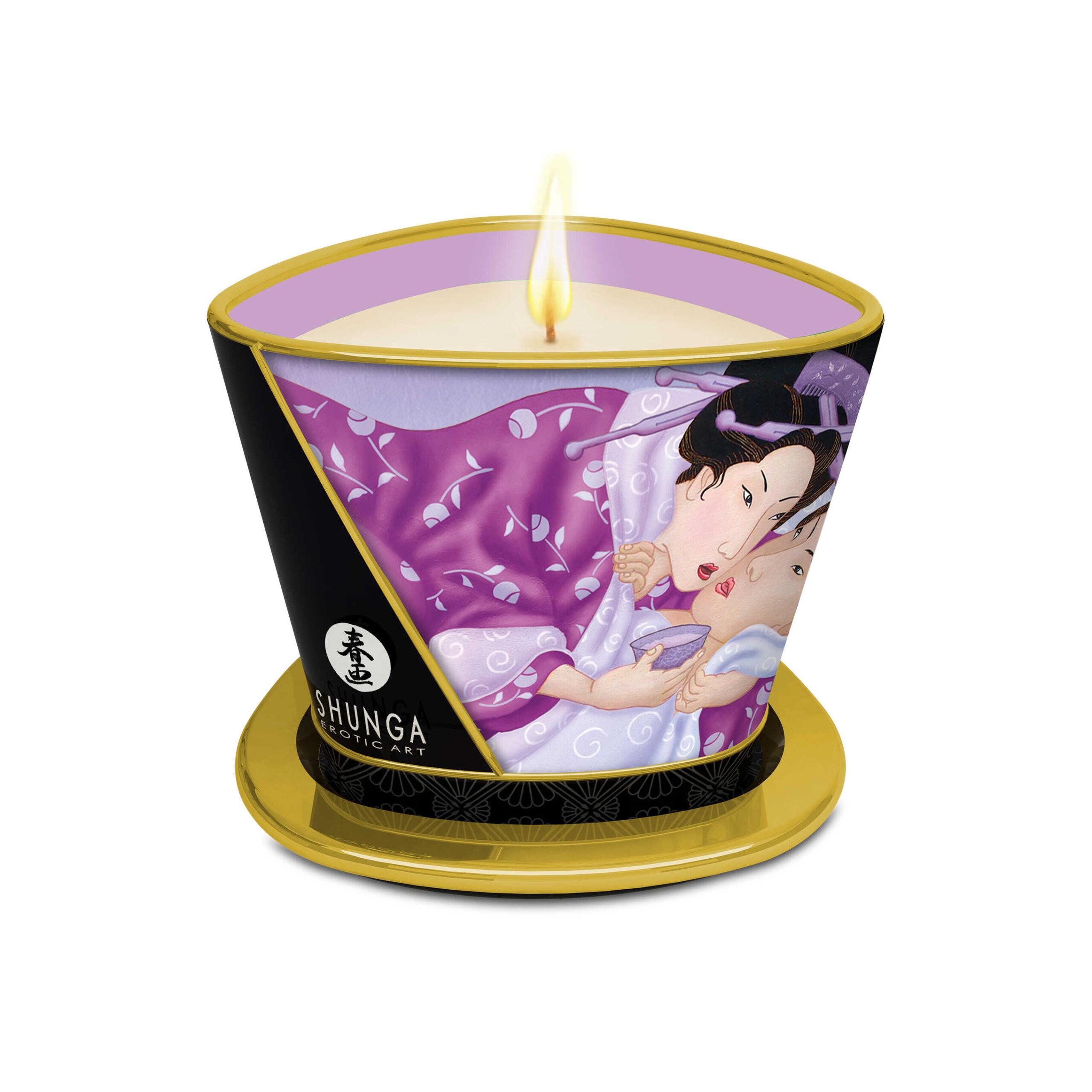 Bougie de massage lueur et caresses – Lavande