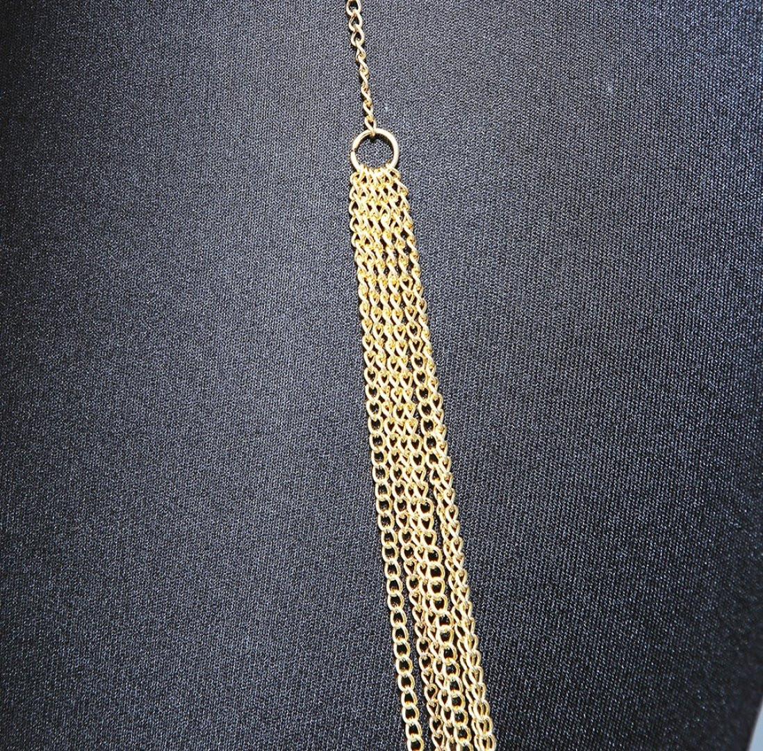 Bijou Tour de cou avec chaines de corps doré