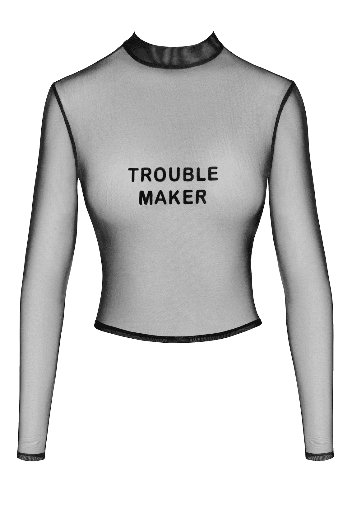 F389 Top transparent noir