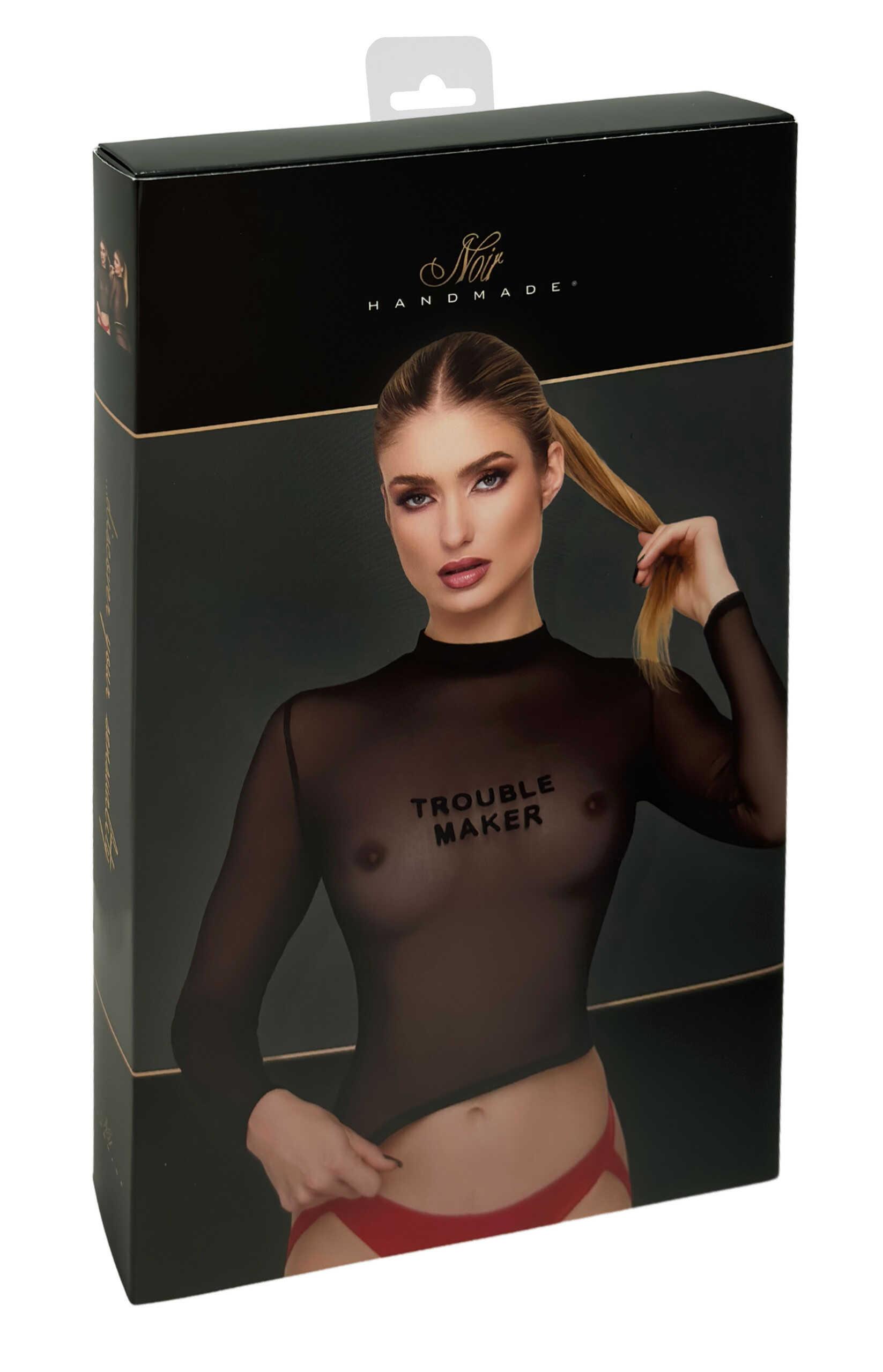 F389 Top transparent noir