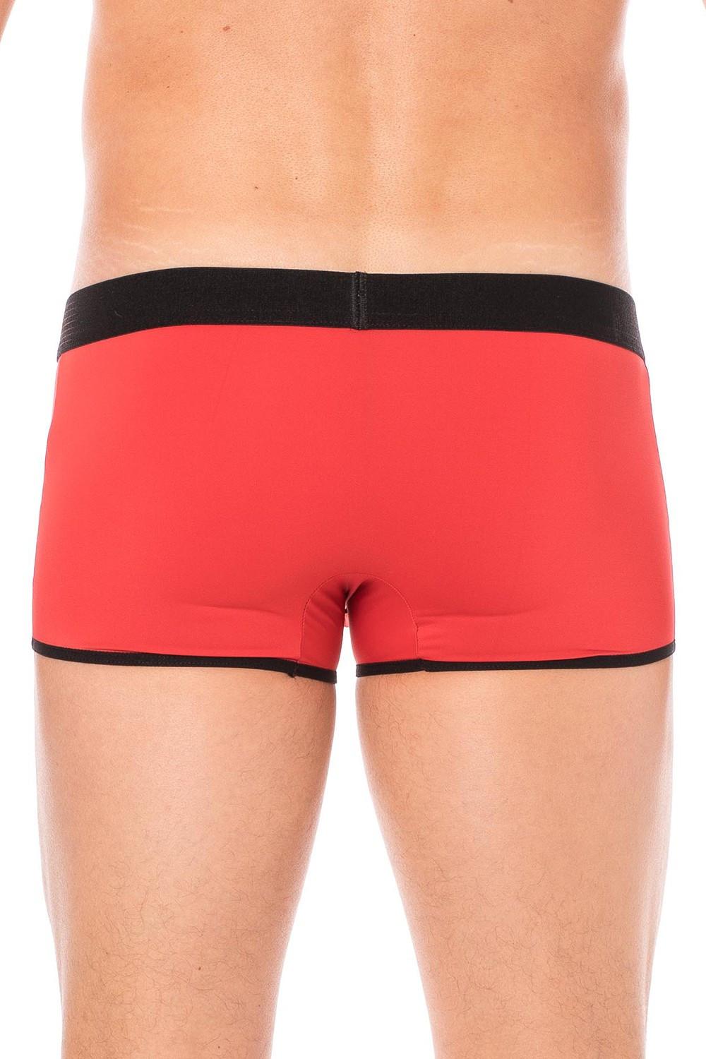 Mini-Pants rouge échancré avec zip