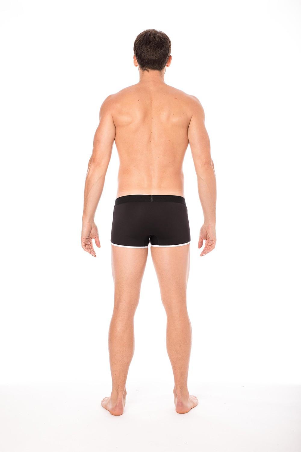 Mini-Pants noir échancré avec zip