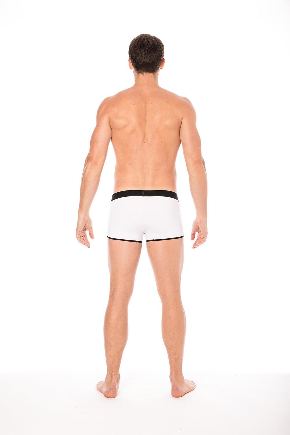 Mini-Pants blanc échancré avec zip