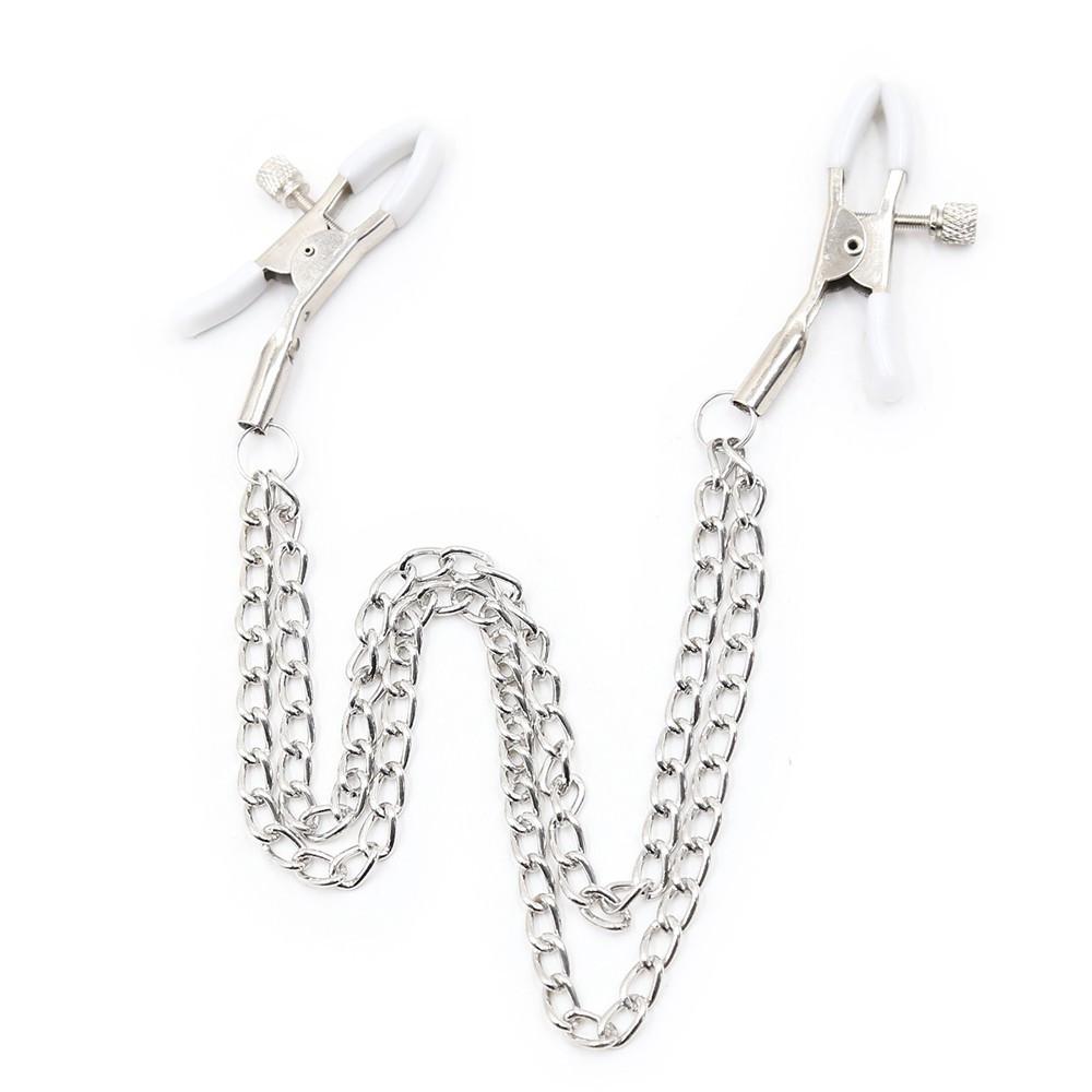 Pinces à seins réglables avec double chainettes