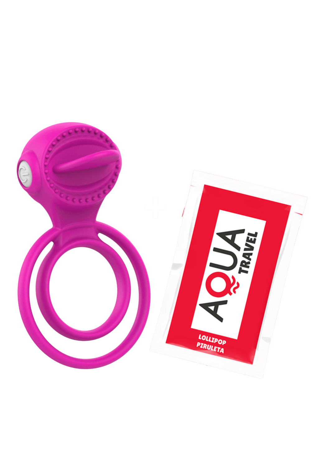 Anneau vibrant 1 seul mode de vibration très extensible rose Pocket Pleasure 1 dosette de lubrifiant