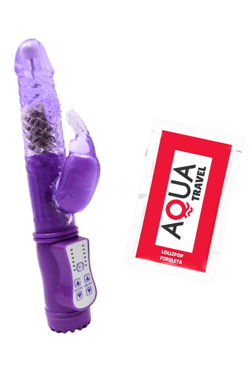 Vibromasseur Rabbit Violet Rotation Vibration 36 Modes 1 dosette de lubrifiant — Pocket Pleasure