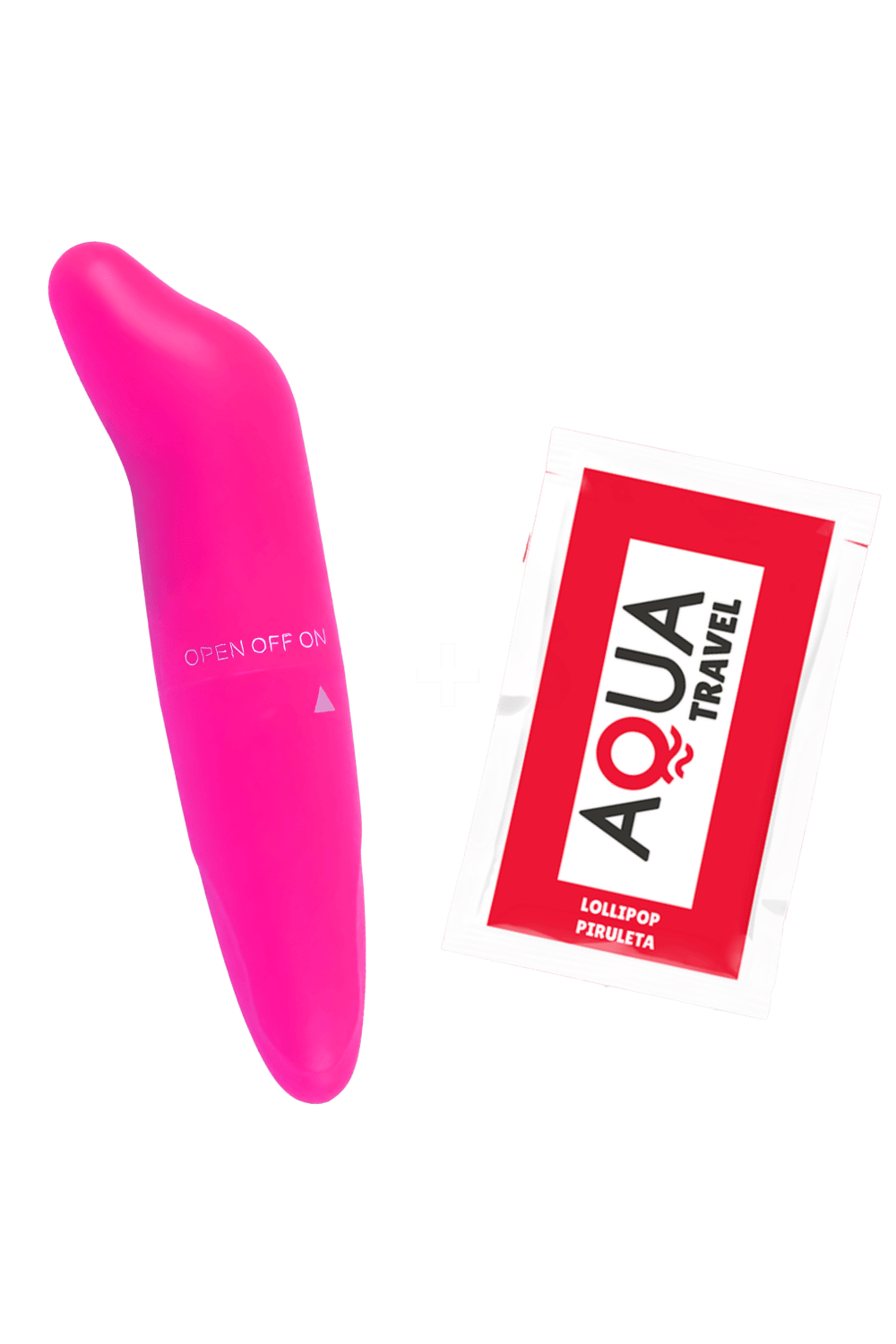 Vibromasseur Tête Incurvée Rose 1 dosette de lubrifiant — Pocket Pleasure