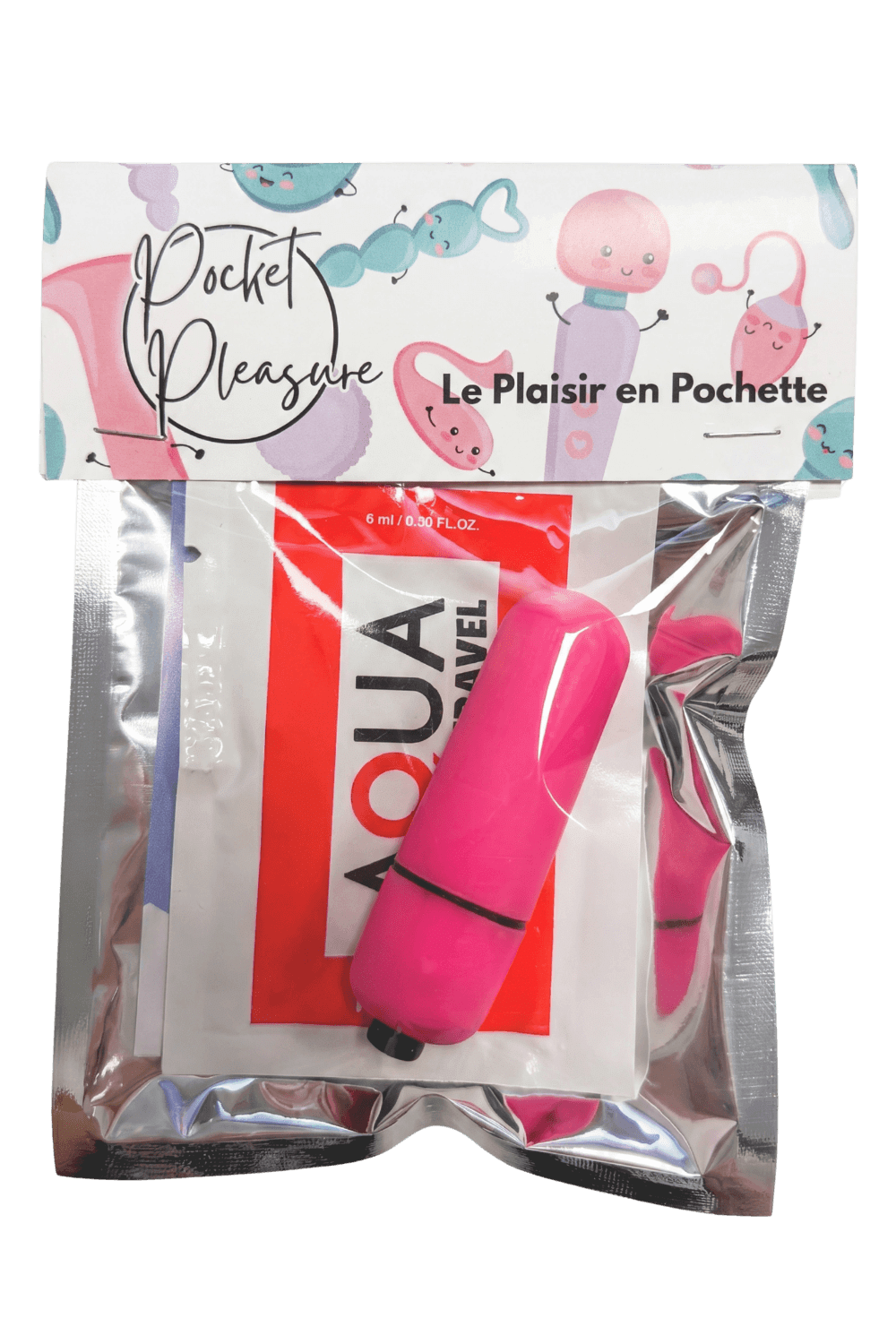 Mini Vibromasseur Bullet Rose 1 dosette lubrifiant — Pocket Pleasure