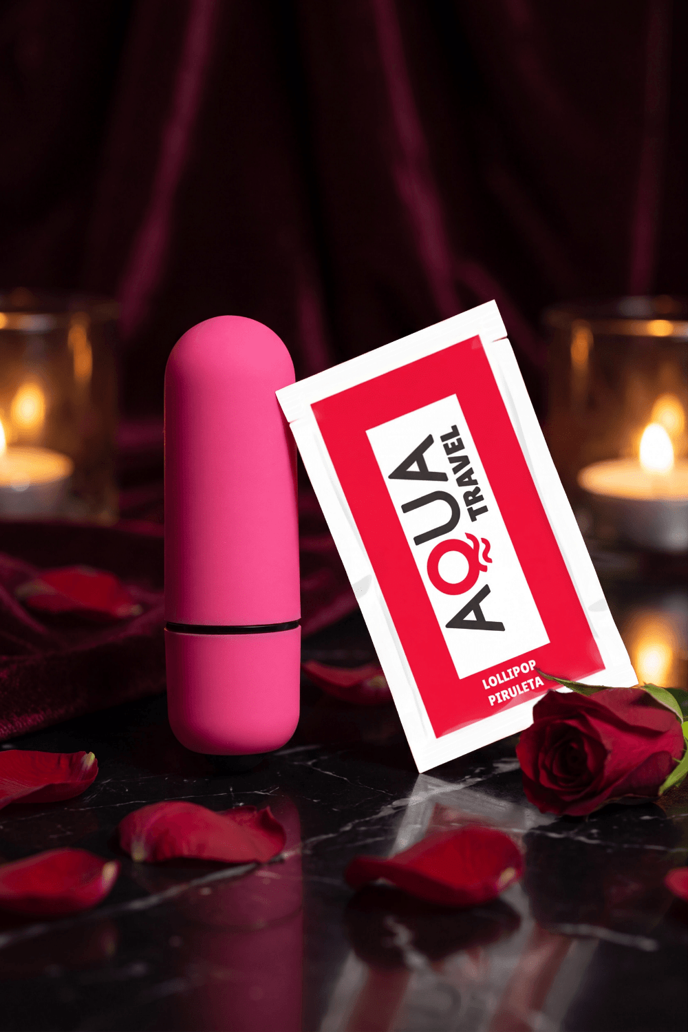 Mini Vibromasseur Bullet Rose 1 dosette lubrifiant — Pocket Pleasure